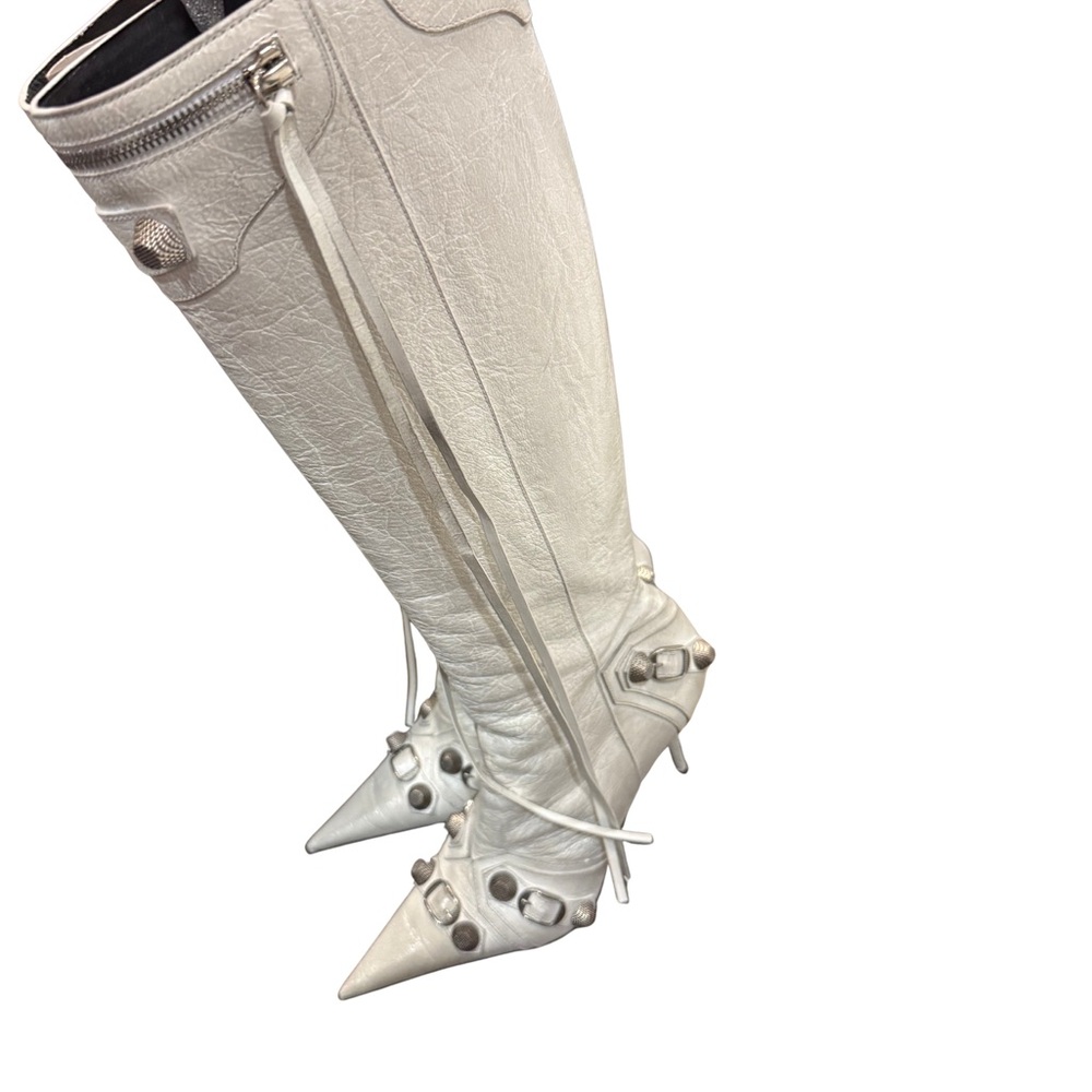Balenciaga Cagole White Knee-High Boots worn once! - Picture 3 of 9